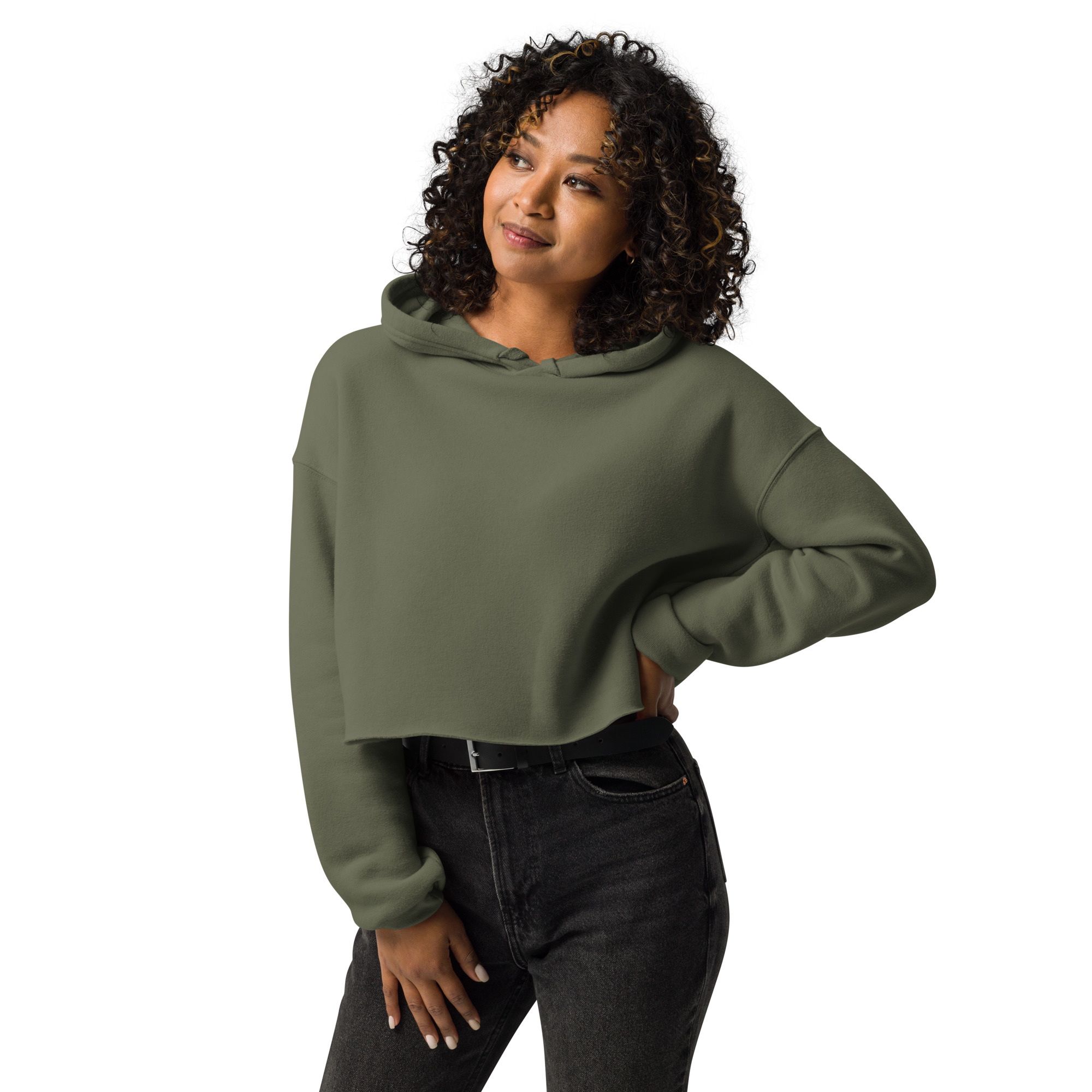 Fyah Harp Woman's. Crop Hoodie - Image 4