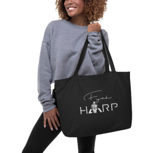 Large organic tote bag /w Fyah Harp logo
