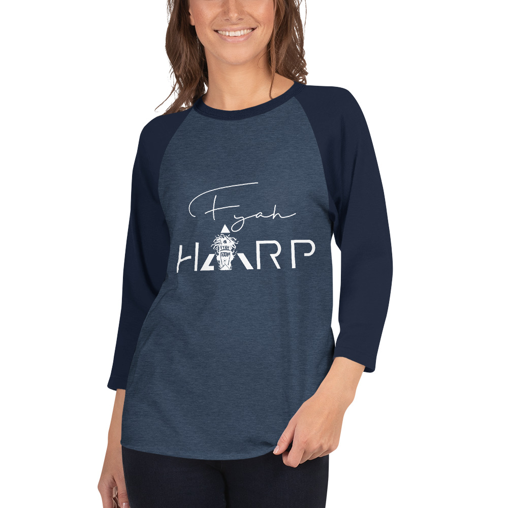 3/4 sleeve raglan shirt /w Fyah Harp logo - Image 2